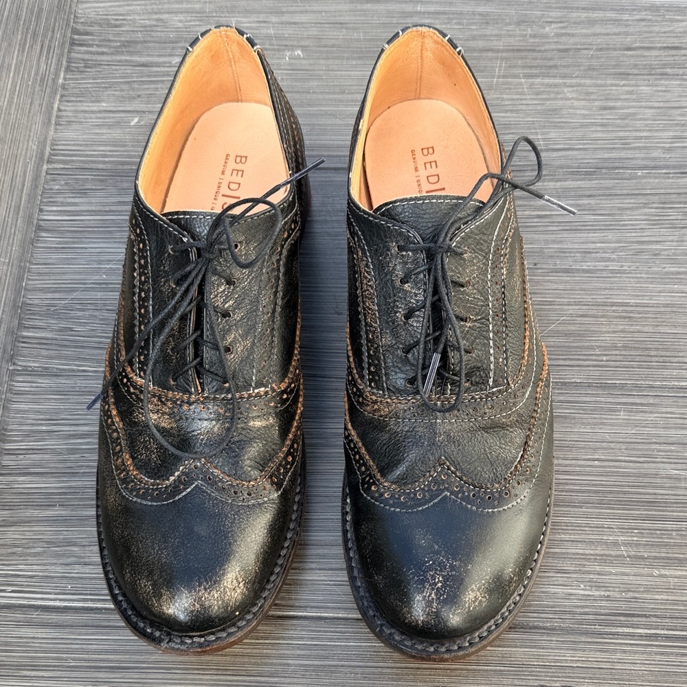 BED|STU Black Leather Oxfords - LITA K II